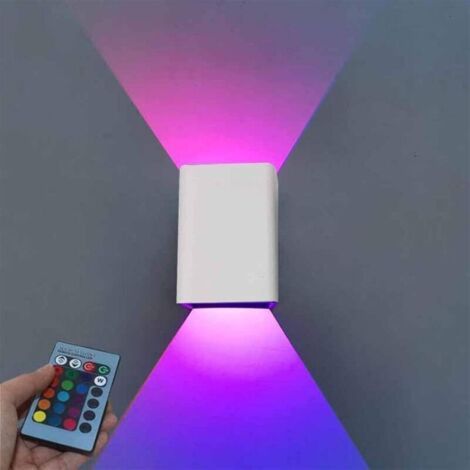 5W LED Wall Light for Indoors - Mood Light with RGB Dimmer - Modern Down Light - Aluminum Wall Lighting for Living Room, Bedroom, StairsLED Wall Light (1/4)