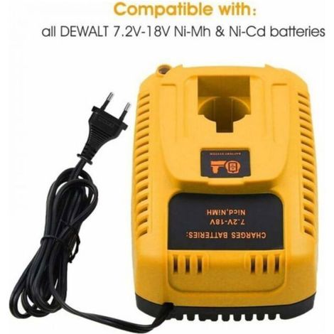 Chargeur pour batterie Dewalt 7.2V-18V Ni-Cd Ni-Mh – Courant de sortie 2.6A – Protection surcharge et court-circuit – Prise Femeo (1/5)