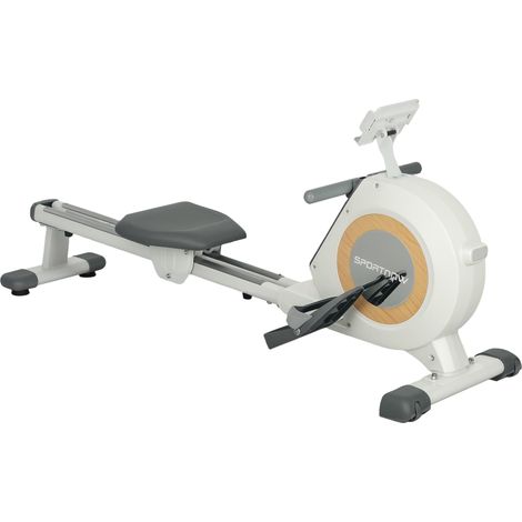 Rameur magnétique 16 niveaux avec écran LCD et support de téléphone, rangement vertical, pour l'entraînement à domicile (1/5)