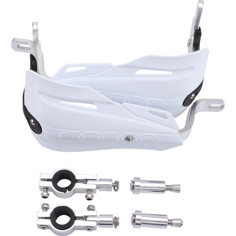 Universal aluminum alloy handguards for off-road motorcycles/quads, high-strength white handguards, windscreen, crash and collision resistant handguards, modified protective accessories.--DTEKGAZ