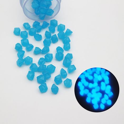 Pierres Décoratives Luminiscentes - Forme De Diamant - Pour Aquarium Jardin Paysage Intérieur - 100 Pièces (1/4)