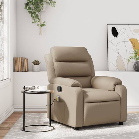 Massagesessel Cappuccino-Braun Kunstleder (1/5)