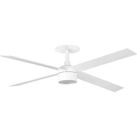 Faro Rudder Ventilateur de plafond encastré Rudder 132 cm TEK LED blanc mat, pales en bois de frêne 3000K, 4 pales réversibles (1/2)
