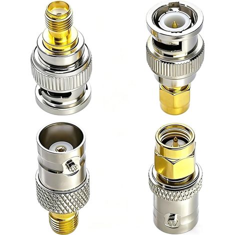 Connecteurs BNC vers SMA Coaxial Antenne Radio Contacts Plaqués Anti-Oxydation, Faible Perte De Signal, Adapté SDR, Scanner, Antennes et Appareils (1/5)
