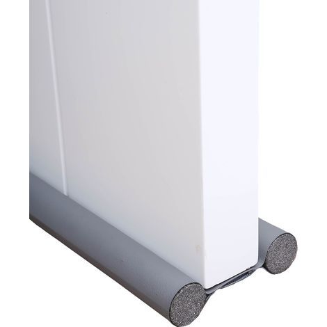 Türzugsstopper, 93 cm, unter der Tür, schalldichter Zugluftstopper für die Türunterseite, verstellbarer Dichtungsspalt, reduziert Wind, Licht, Kälte und Lärm, Grau (1/5)