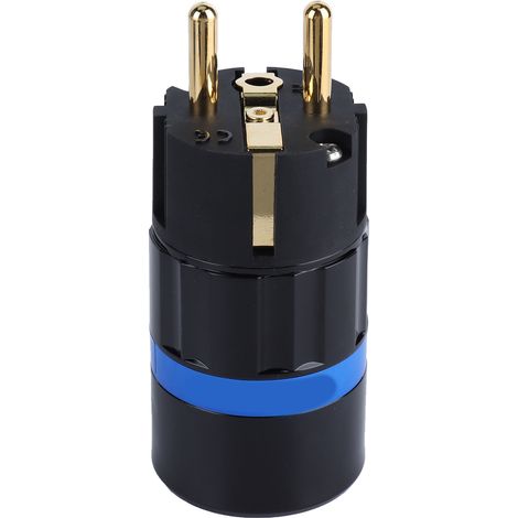 Fiche d'alimentation Monosaudio en cuivre pur plaqué or pour câble d'alimentation audio, prise UE 100-250 V (E104G (fiche mâle)) (1/5)