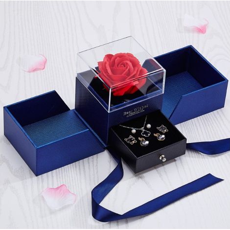 Cofanetto portagioie di San Valentino con sapone alla rosa eterna PDOZ17GRAN