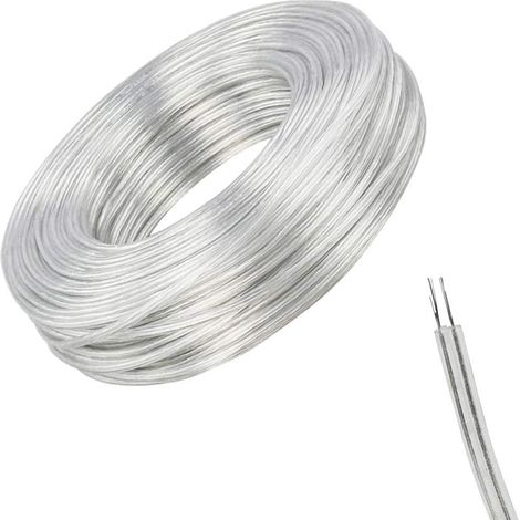 10 Meter Transparent Flexible PVC Electric Cable  2 Wires, 28AWG, Diameter 3 mm, Thickness 1.4 mm, Oxidation Resistance, for Electrical Accessories Small (1/5)
