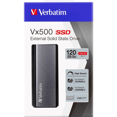 VERBATIM USB3.1 SSD Vx500, 120 Go (1/3)