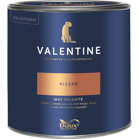 Dulux Valentine Peinture intérieure de haute qualité - Valentine - Couleur intense & pouvoir couvrant élevé - Mat Velouté Alezan 2 L