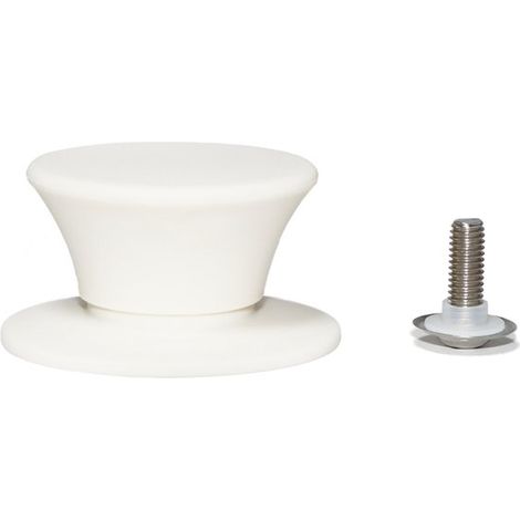 Pomo universal para tapas de ollas (juego 2), Mango repuesto resistente calor, Silicona suave tacto superficie antideslizante, 5,8 x 5,8 x 3 cm (1/2)