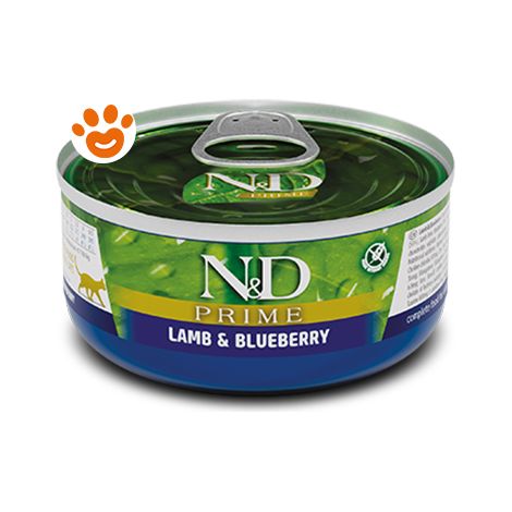 Farmina Cat N&D Prime Agnello e Mirtilli  - Farmina Cat N&D Prime Agnello e Mirtilli - Lattina Da 70 Gr