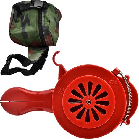 Portable sirène d'alerte aérienne manuelle à manivelle, coque plastique robuste, alarme anti-intrusion extérieur. (1/5)