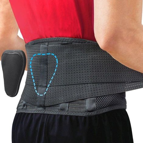 BelleRise - Ceinture lombaire – Soulagement immédiat de la sciatique, des hernies discales et de la scoliose. Tour de taille : 112 à 132 cm.