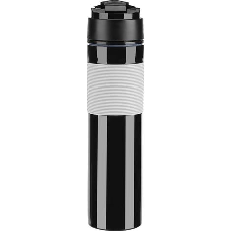 Tragbare 350-ml-Kaffeepresse, Isolierbecher für Tee und Kaffee unterwegs, Schwarz (1/5)