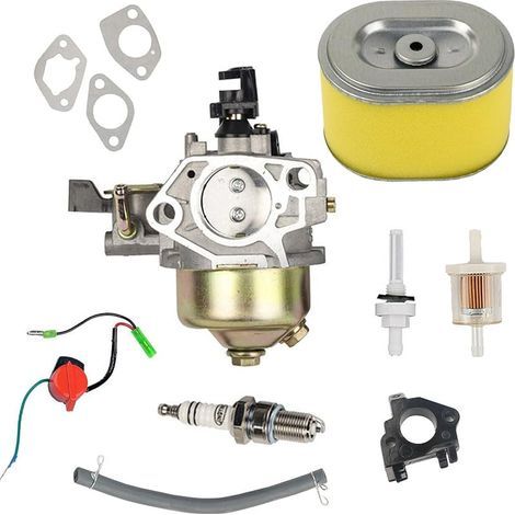 Carburador Carkio, bujía de encendido, filtro de combustible, filtro de aire compatible con motores Gx340 Gx390 11hp 13hp, compatible con cortacésped (1/4)