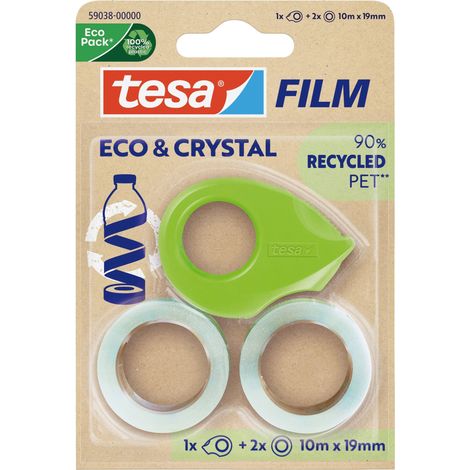 tesa ECO & CRYSTAL 59038-00000-00 tesafilm tesafilm® Eco & Crystal transparent (L x l) 10 m x 19 mm 2 pc(s) R923072 (1/4)