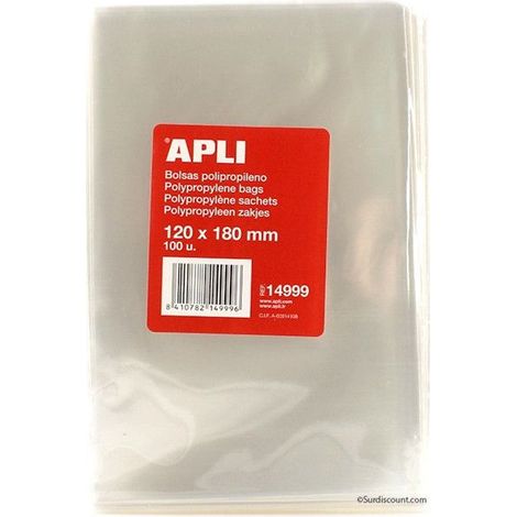 Sachets polypropylène transparents - APLI - 120x180 mm