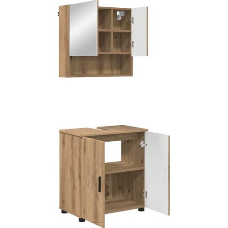 Maison Exclusive - Badezimmermöbel-Set 2 stk. Artisan-Eiche 61 x (1/5)