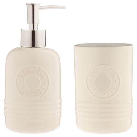 Typhoon Living Cream Soap Dispenser And Tumbler Set (1/3)