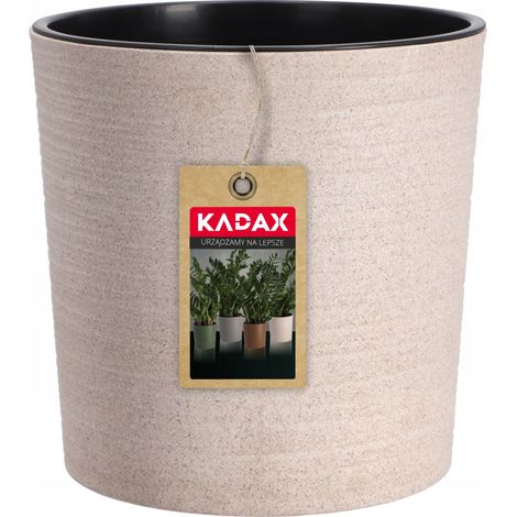 KADAX Blumentopf mit Holzspänen, eleganterübertopf mit Einlage, Topf, Gartenschale, Blumenkübel, Blu