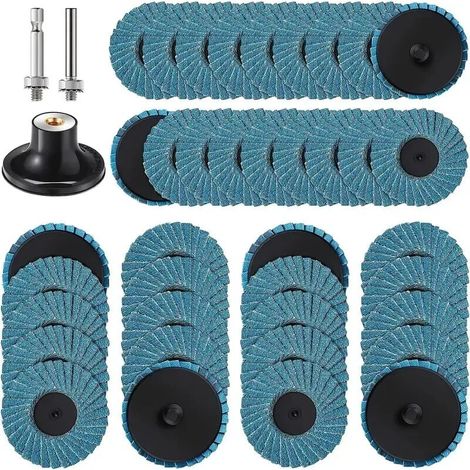27pcs Roue à persiennes en alumine de zircone à changement rapide de 2 pouces pour meuleuse,grain 40/60/80/120 pour une finition professionnelle (1/4)