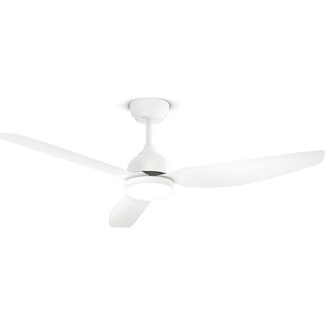 Ventilatore da Soffitto con luce Perenz 7189 B CT Bianco - Ø 132 cm, 3 Pale, 6 Velocità, Motore DC 40W, Silenzioso