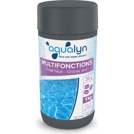 Chlore multifonction en pastilles 20 g pot 1 kg Aqualyn