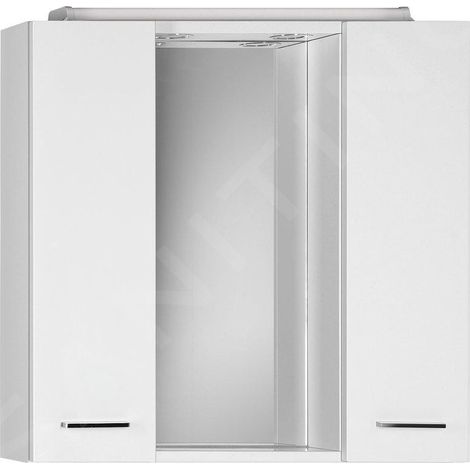 Aqualine Zoja - Armoire de toilette avec éclairage LED 700x600x140 mm, blanc 45025 (1/5)
