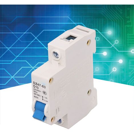 Leitungsschutzschalter DZ47-63 D10 1P 230 V/400 V 10 A, DIN-Schienenmontage, 6000 A Schaltleistung (1/5)