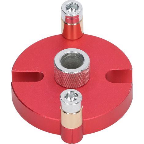 Guide de perçage à chevilles en aluminium, gabarit de centrage précis avec 8 bagues, poinçonneuse pour trous, outil de positionnement pour menuiserie (1/5)