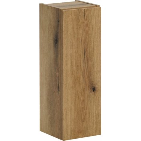 Mobiletto da bagno VANO - 1 porta - Colore quercia - L20 × P57 × H18 cm - Da appendere