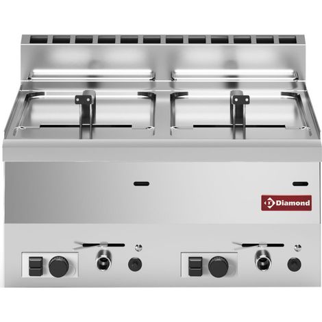 Friteuse gaz, 2 cuves 8 litres - Diamond