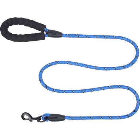 Laisse Pour Chien - Nylon Durable Avec Bande Réfléchissante Et Poignée Rembourrée - Pour Chiens Moyens Et Grands - 1 Pièce (1/5)