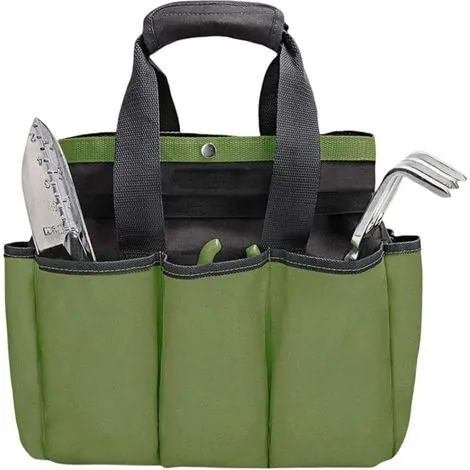 Sac à outils de jardin, sac de jardinage à 8 poches, sac fourre-tout de jardin robuste en tissu Oxford (outils non inclus), 30,5 cm x 30,5 cm x 15 cm (1/3)