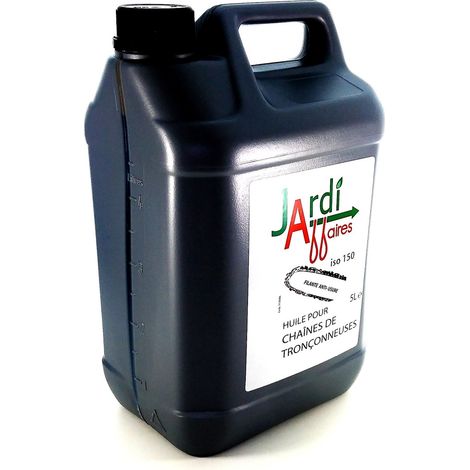 Jardiaffaires – Huile de chaîne pour tronçonneuse 5 litres – Viscosité élevée pour protection guide et chaîne – Utilisation amateur et semi-professionnelle