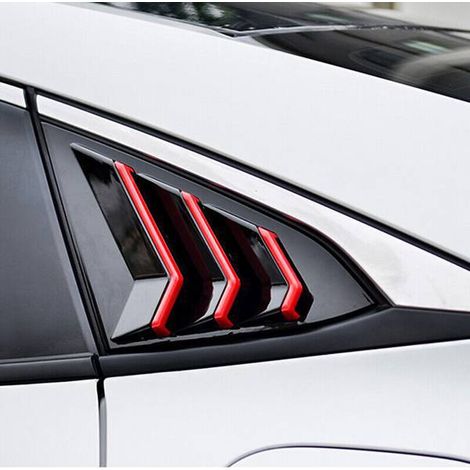1 Paar Lüftungsschlitze für die hinteren Seitenfenster, passend für Honda Civic Limousine (Baujahre 2016–2021) (1/5)