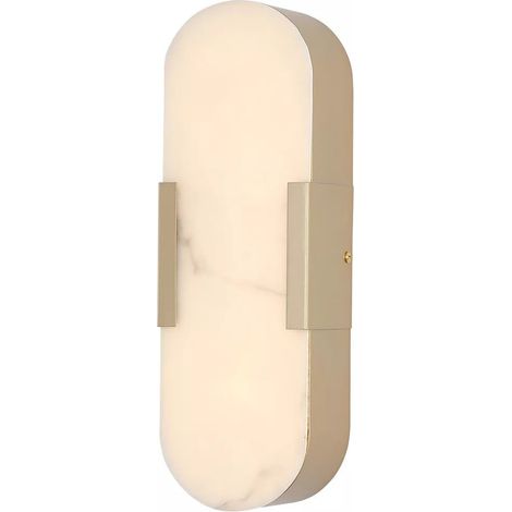 Searchlight Opaline Applique murale LED intégrée, or mat, résine effet marbre, IP44, 14 W, 3000 K (1/5)