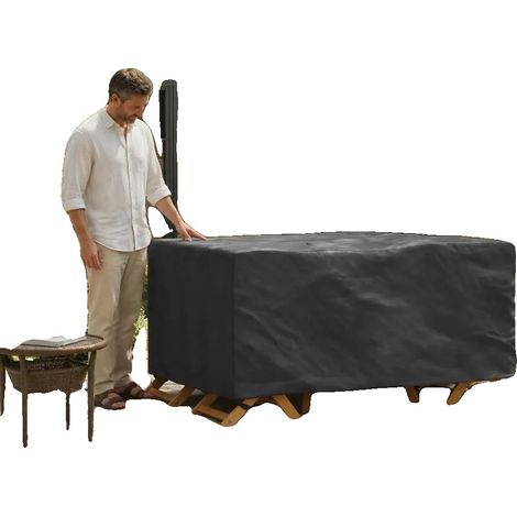 Housse de meuble, design imperméable, entretien facile, Noir (1/2)