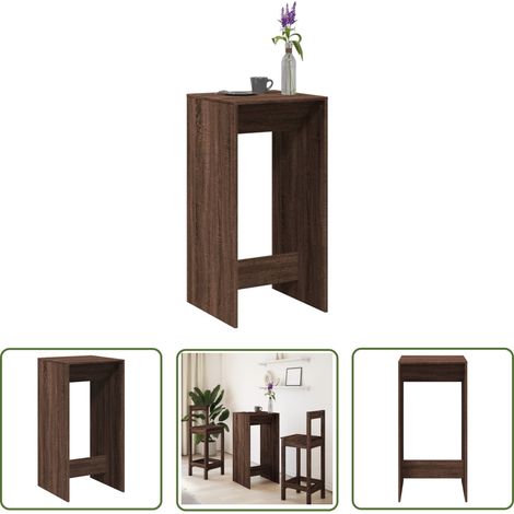 vidaXL Bartisch Braun Eichen-Optik 51x50x103,5 cm Holzwerkstoff (1/5)