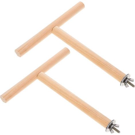 Perchoir en bois en forme de branche pour cage, perchoir pour perroquet, lot de 2, conception durable (1/5)