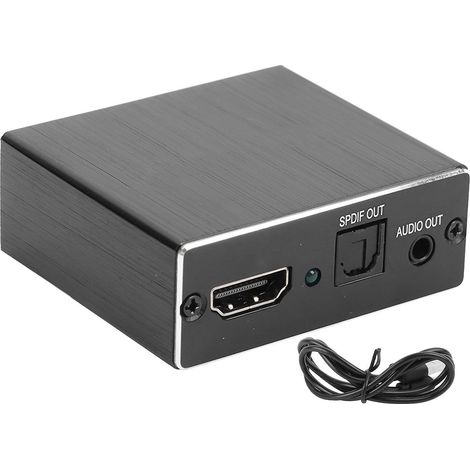 Répartiteur d'interface multimédia haute définition avec interface audio 3,5 mm et extraction et conversion de signal 5.1 canaux, compatible avec les consoles de jeux stéréo TV. (1/5)