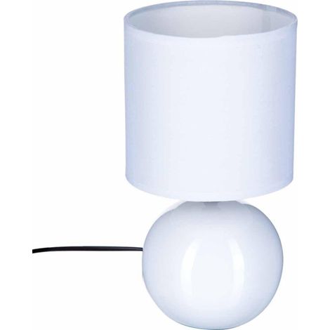 Lampe à Poser Céramique "Boule" 24cm Blanc (1/2)