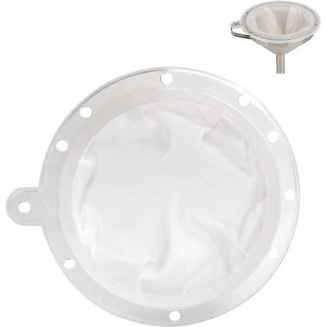 Passoire alimentaire (maille 100, 13 cm) réutilisable en nylon, passoire en plastique, entonnoir pour jus, lait et vin, idéale pour la pâtisserie et la cuisine. (1/2)