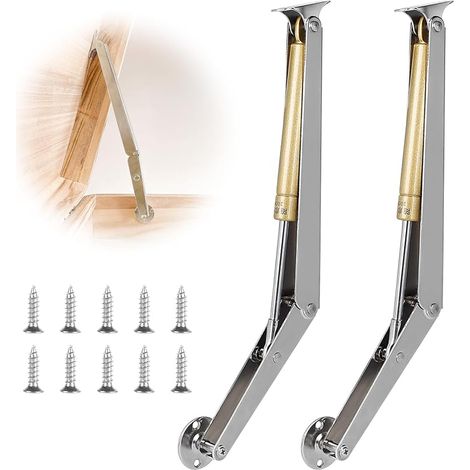 LALAGO 2pcs Ressorts à Gaz Amortisseurs 200N/PC, Vérins Charnières de Support, Verin Hydraulique Couvercle Se Bloquent en Position, Support de Levage pour Meubles Tatami Clapet Coffre à Jouets (1/5)