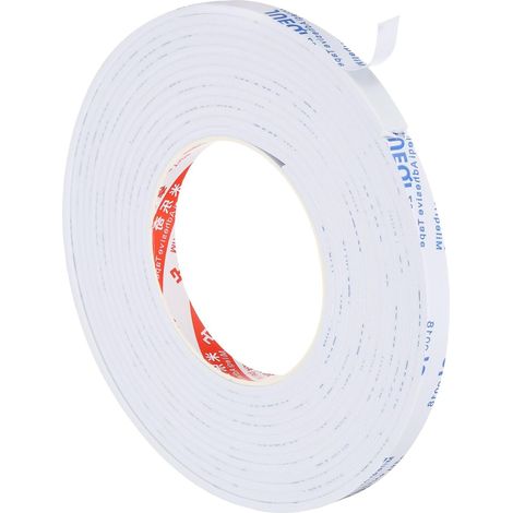 Ruban en Mousse d'Étanchéité de 5m/16.4ft, 10mm de Large et 3mm d'Épaisseur, Unilatéral pour Calfeutrage de Portes de Meubles, pour l'Isolation des Fe (1/5)