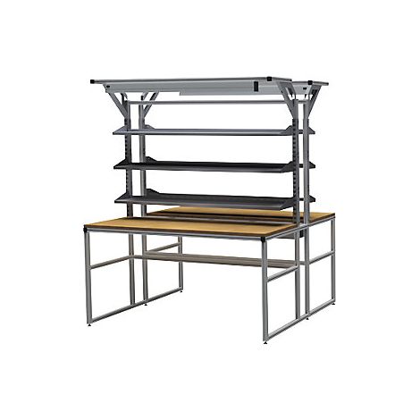 Banco de trabajo workalu® de aluminio con estructura modular 