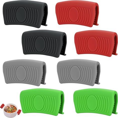 poignées de casserole en silicone, résistantes à la chaleur, adaptées aux poêles, plats à four et rôtissoires en fonte. (1/5)