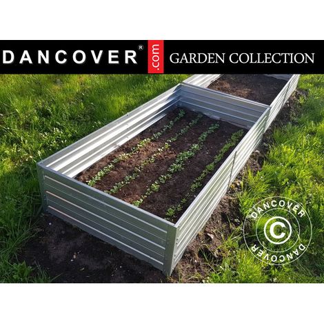 Hochbeet, 0,75x1,5x0,3m, Silber - Dancover