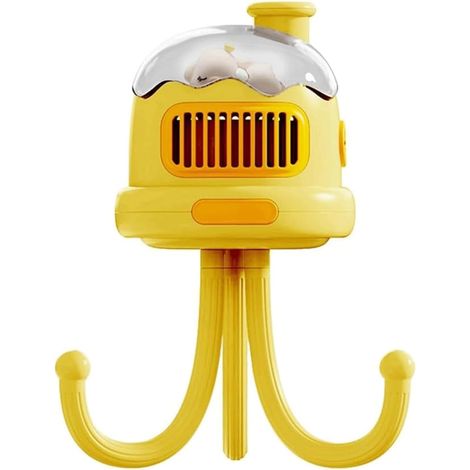 Ventilatore a piantana WXSP, mini ventilatore portatile, ventilatore per passeggino ricaricabile tramite USB, ventilatore a clip, ventilatore portatile senza pale per bambini, silenzioso (1/5)